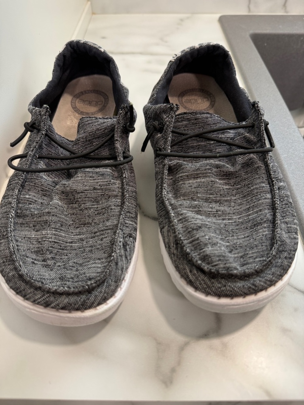 HEYDUDE Women's Wendy Leopard shoes Grey Black size 8 - Picture 6 of 9